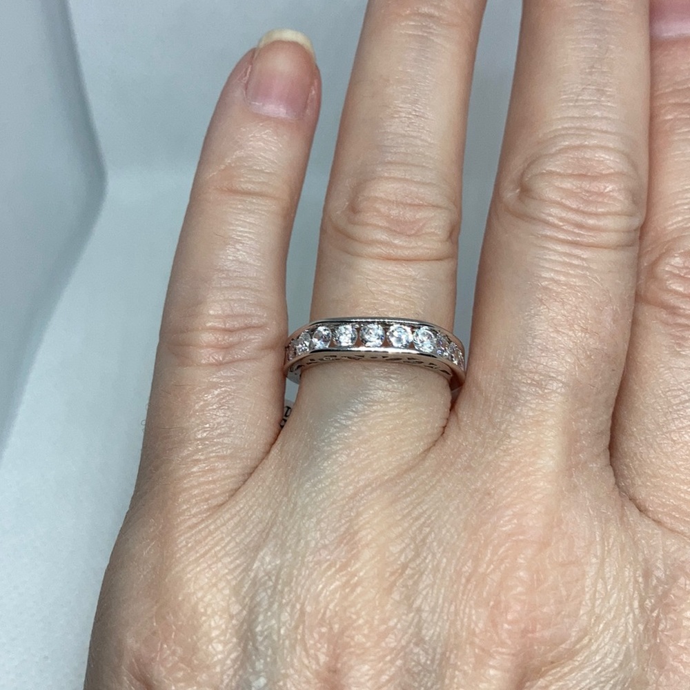 NWT Simulated Diamonds sterling silver ring J-63,64